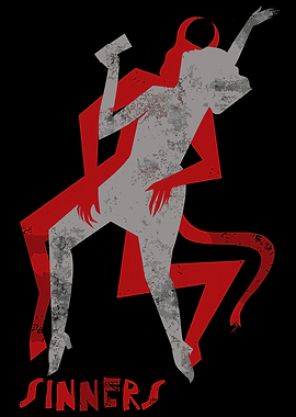 Sinners: Devilish Dance in Red and Gray