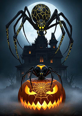 Halloween Spiders Haunted House