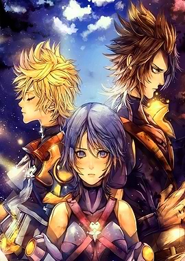 Kingdom Hearts Trio Digital Art