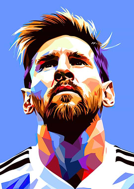 Lionel Messi Pop Art Portrait