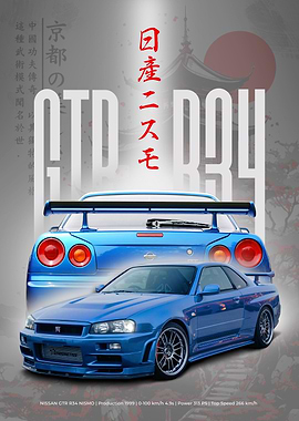 Nissan GTR R34 Nismo Japanese Art