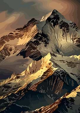 Mountain Range Vector Illustration
