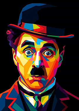 Charlie Chaplin Wpap Art