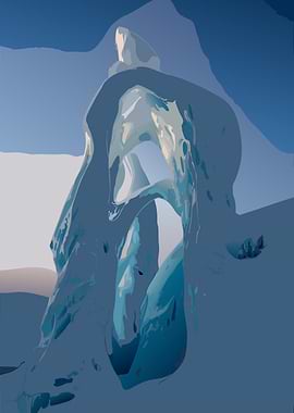 Abstract Ice Formation Landscape