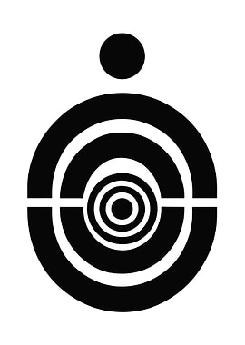 Abstract Black and White Circle Design