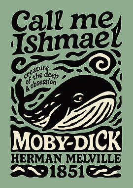 Moby Dick Book Cover Art