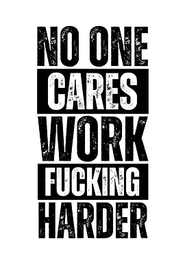 Motivational Text Art: Work Harder