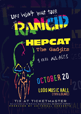 Rancid Life Won't Wait Tour Poster