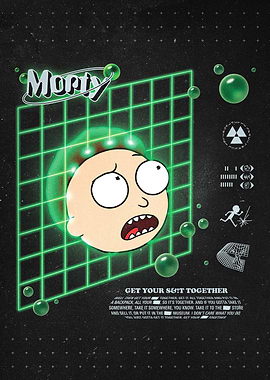Morty's Neon Grid Dimension