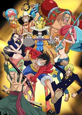 One Piece: Straw Hats Assemble' Poster, picture, metal print