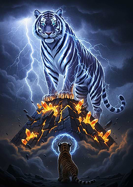 Electric Tiger Guardian and Cub