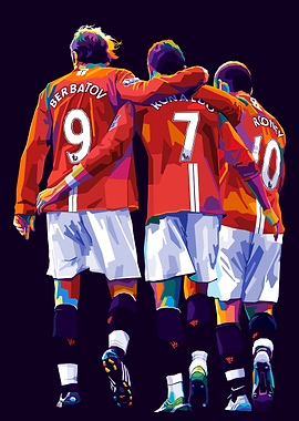 Man United Trio Pop Art