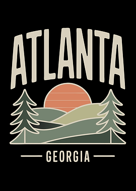 Atlanta Georgia Landscape Illustration