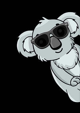 Cool Koala with Sunglasses Cartoon