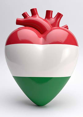 Hungarian Flag Heart