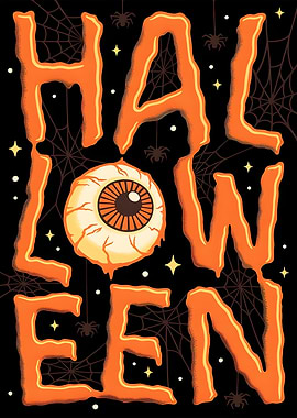 Halloween Eyeball Typography