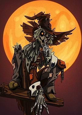 Scarecrow Shhh Under Full Moon