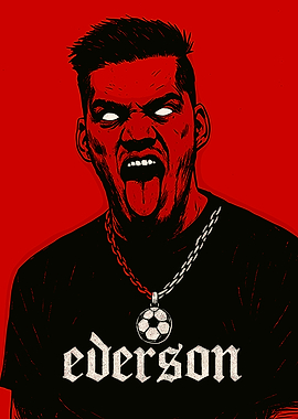 Ederson Soccer Player Illustration