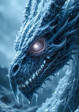 Icy Dragon Close-Up