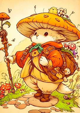Mushroom Cat Adventurer