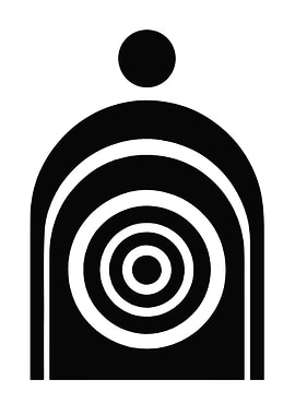 Abstract Black and White Target Design