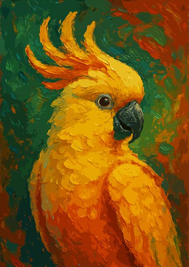 Yellow Cockatoo Painting Art