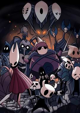 Hollow Knight characters digital art