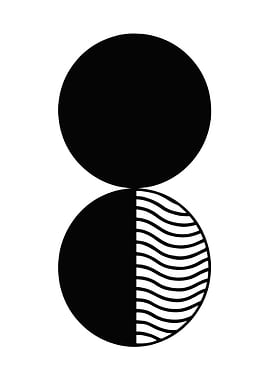 Abstract Black and White Circles
