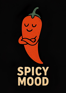 Spicy Mood Cartoon Pepper Illustration