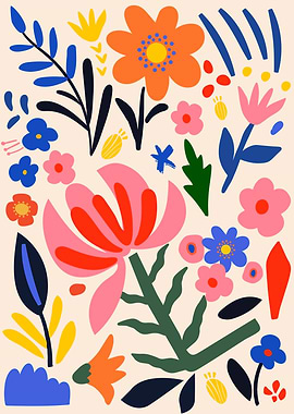 Colorful Floral Pattern Illustration