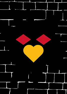 Abstract Heart and Diamond Wall Art