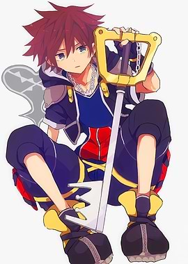 Kingdom Hearts Sora Anime Character Art