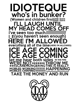 Idioteque Lyrics with Bear Logo