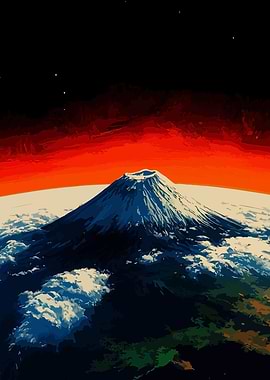 Mount Fuji Landscape Painting