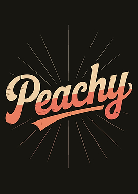 Peachy Retro Text Art