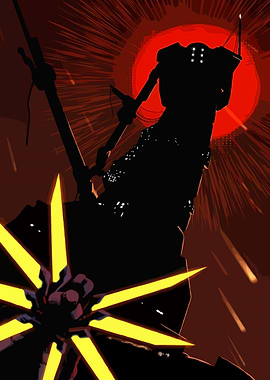 ultrakill of a Robot in Red Light