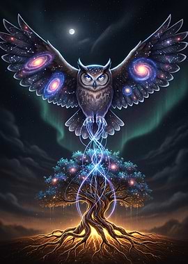 Cosmic Owl Tree Life