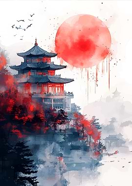 red moon Japanese