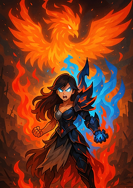 Fiery Warrior Phoenix