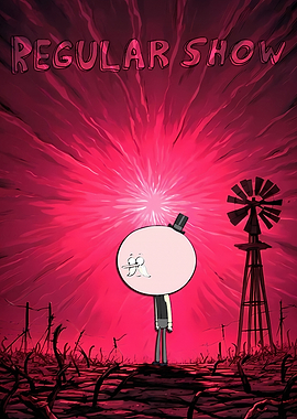Regular Show Pops in Red Landscape