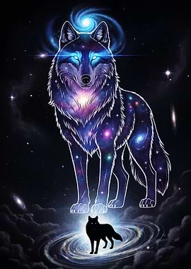 Cosmic Wolf Guardian