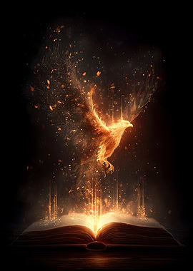 Phoenix Rising from Book