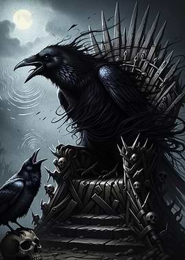 Raven King on Skull Throne