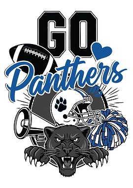 Go Panthers Football Team Graphic