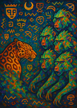 Trial of the Leopard Abstract Painting