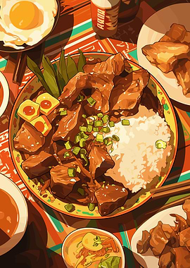 Filipino Food Feast Still Life