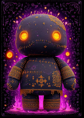 Voodoo Doll with Glowing Eyes