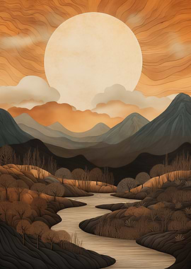 Serene Mountains Landscape