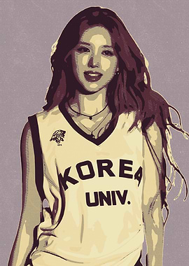 Ive Gaeul in Korea University Basketball Jersey