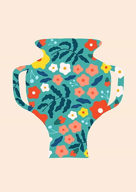 Floral Vase Illustration